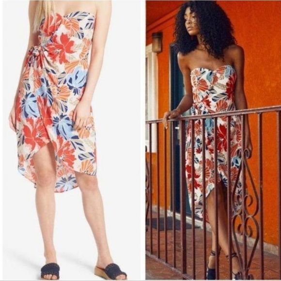 ASTR The Label Josefina Floral Strapless Dress - Picture 5 of 10